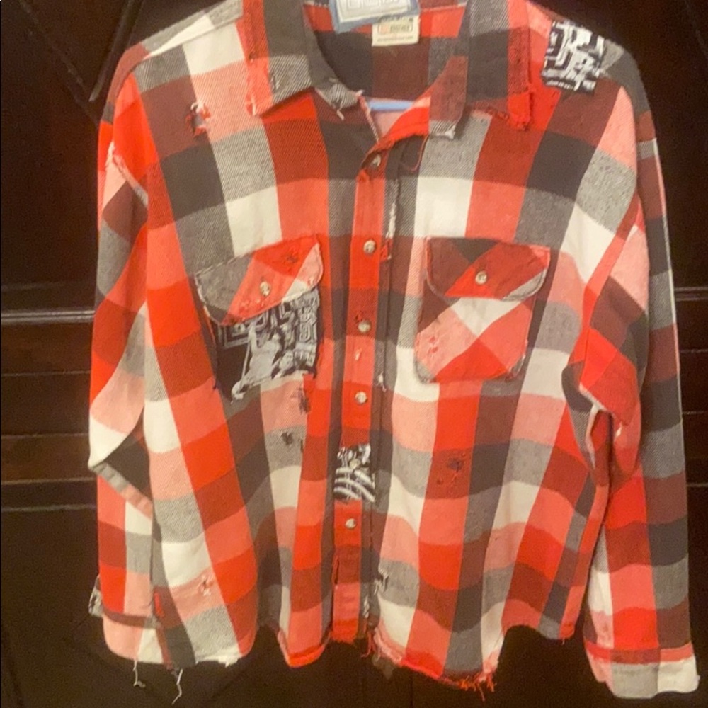 Super thick distressed flannel